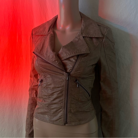 MAURICES Tan Leather Jacket - Picture 3 of 5